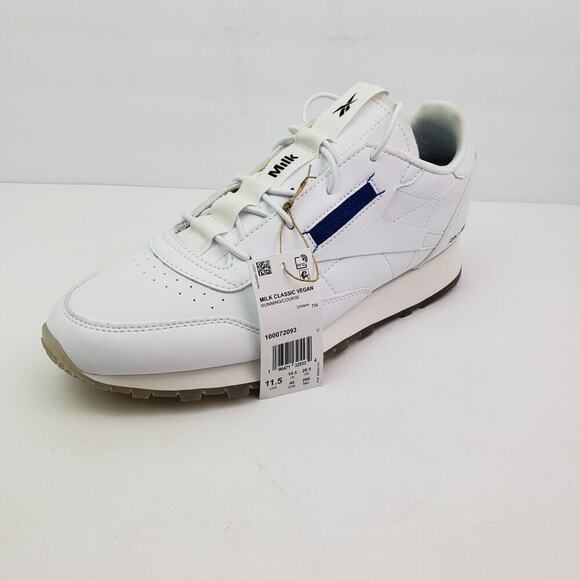 Reebok Milk Makeup Classic Vegan Mens Size 11.5 White Lifestyle Sneaker Shoes main image 13